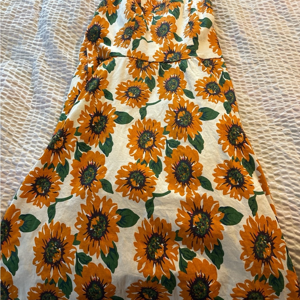 Floral Sunflower Print Dress